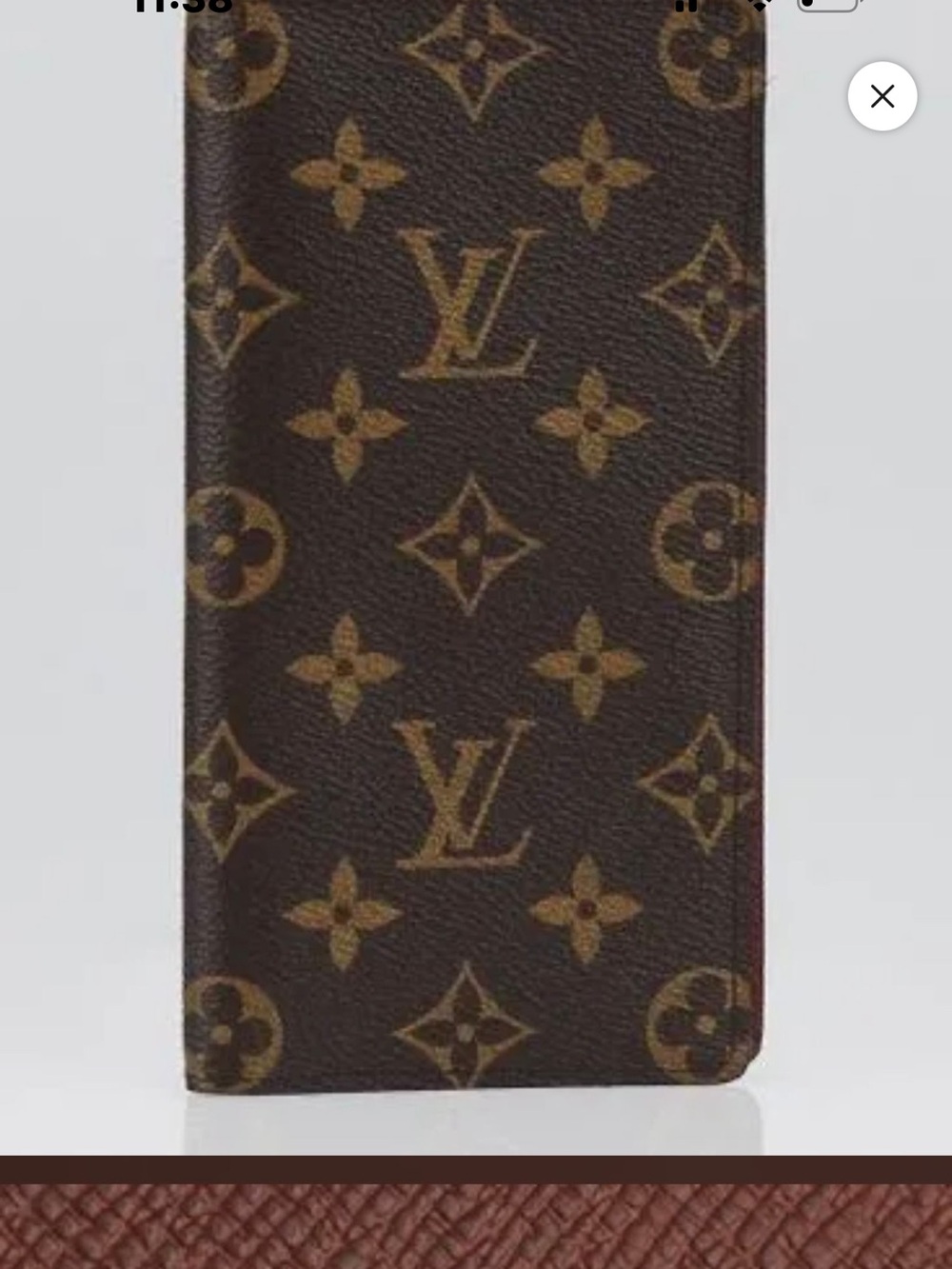Louis Vuitton Monogram Canvas wallet  in Brown and Gold